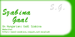 szabina gaal business card