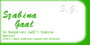 szabina gaal business card